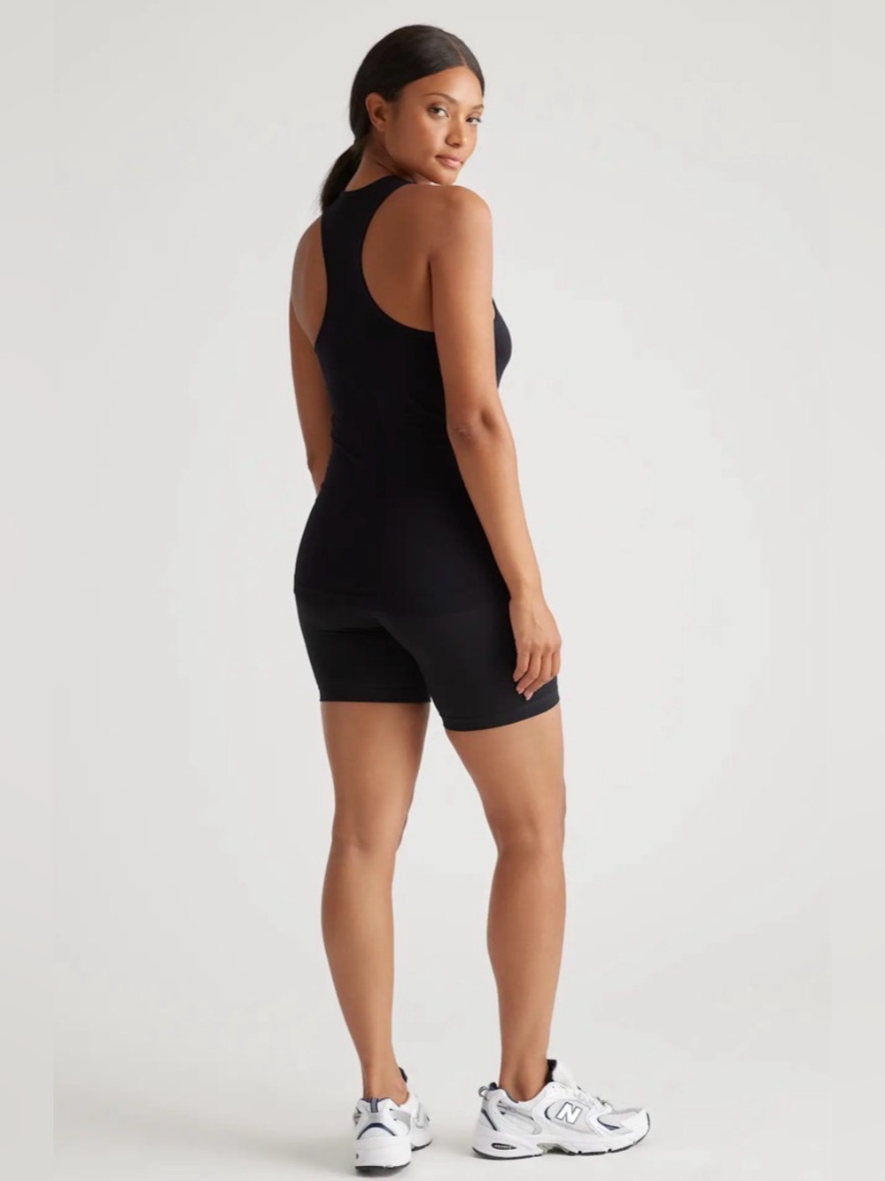 Quince Seamless Ruched Racerback Tank Size Large - Picture 4 of 11